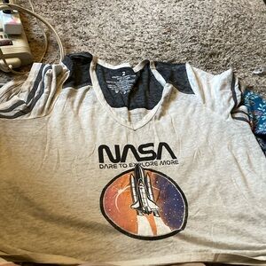 Torrid Gray NASA Graphic Crop Top